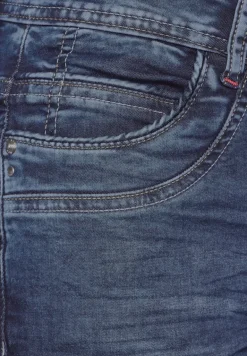 3/4 Casual Fit Jeans mid blue used wash