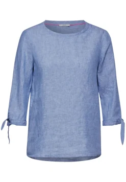 Chambray Bluse linen chambray blue