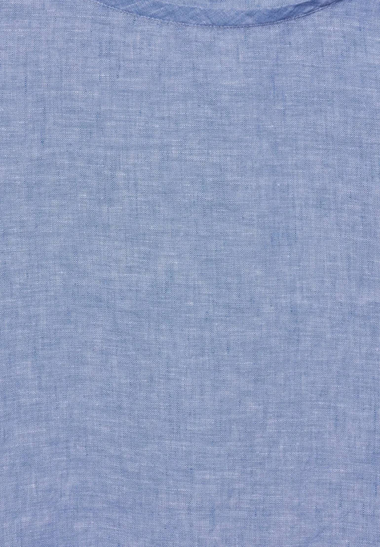 Chambray Bluse linen chambray blue