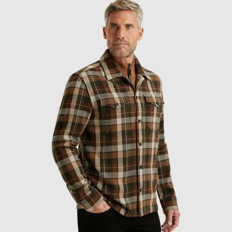 Check Matt Weave pecan brown