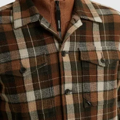 Check Matt Weave pecan brown