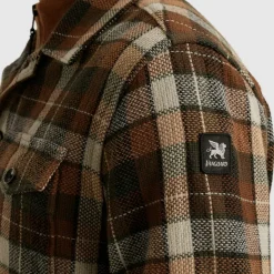 Check Matt Weave pecan brown