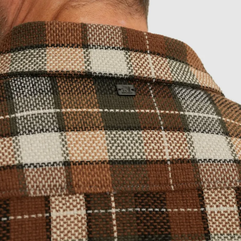 Check Matt Weave pecan brown