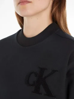CHENILLE CK CREWNECK ck black