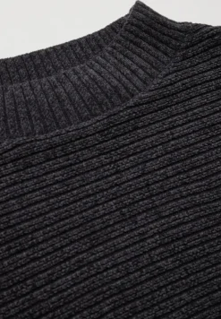 Chenille Dolman Pullover deep charcoal grey