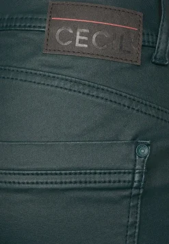 Coating Slim Fit Hose dark ocean green