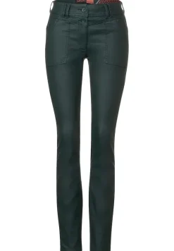 Coating Slim Fit Hose dark ocean green