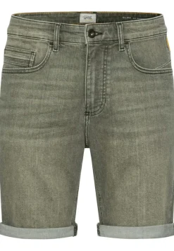 Colour Denim Shorts Slim Fit khaki