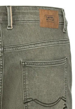 Colour Denim Shorts Slim Fit khaki