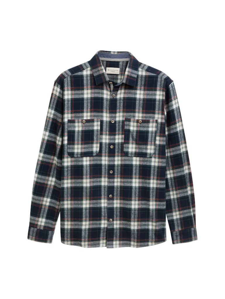 Comfort Fit Flanell-Hemd mit Karomuster navy multicolor check