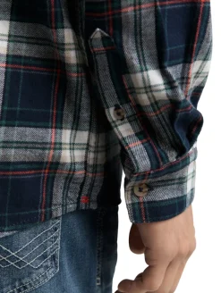 Comfort Fit Flanell-Hemd mit Karomuster navy multicolor check