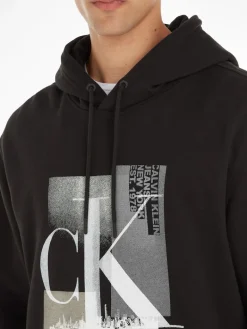 CONNECTED LAYER LANDSCAPE HOODIE ck black