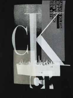 CONNECTED LAYER LANDSCAPE HOODIE ck black