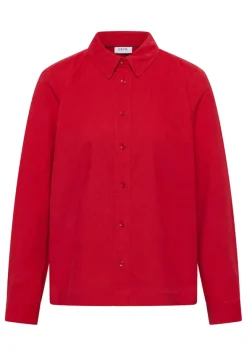Cord Hemdbluse fiery red