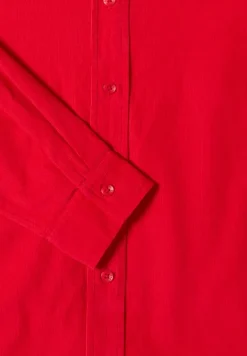 Cord Hemdbluse fiery red