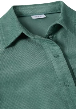 Cord Hemdbluse jewel green