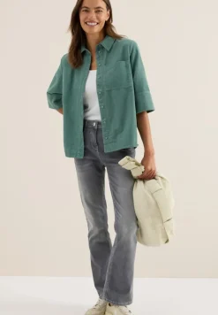Cord Hemdbluse jewel green