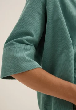Cord Hemdbluse jewel green