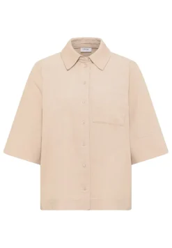 Cord Hemdbluse oat milk beige