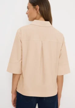 Cord Hemdbluse oat milk beige