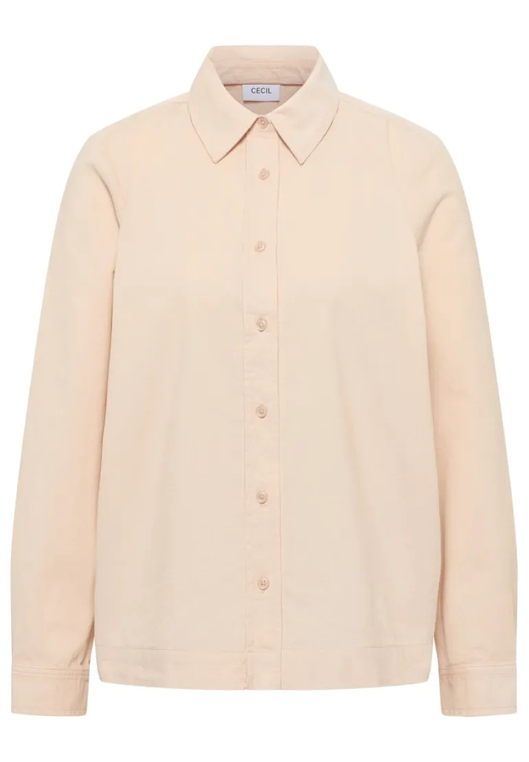 Cord Hemdbluse oat milk beige