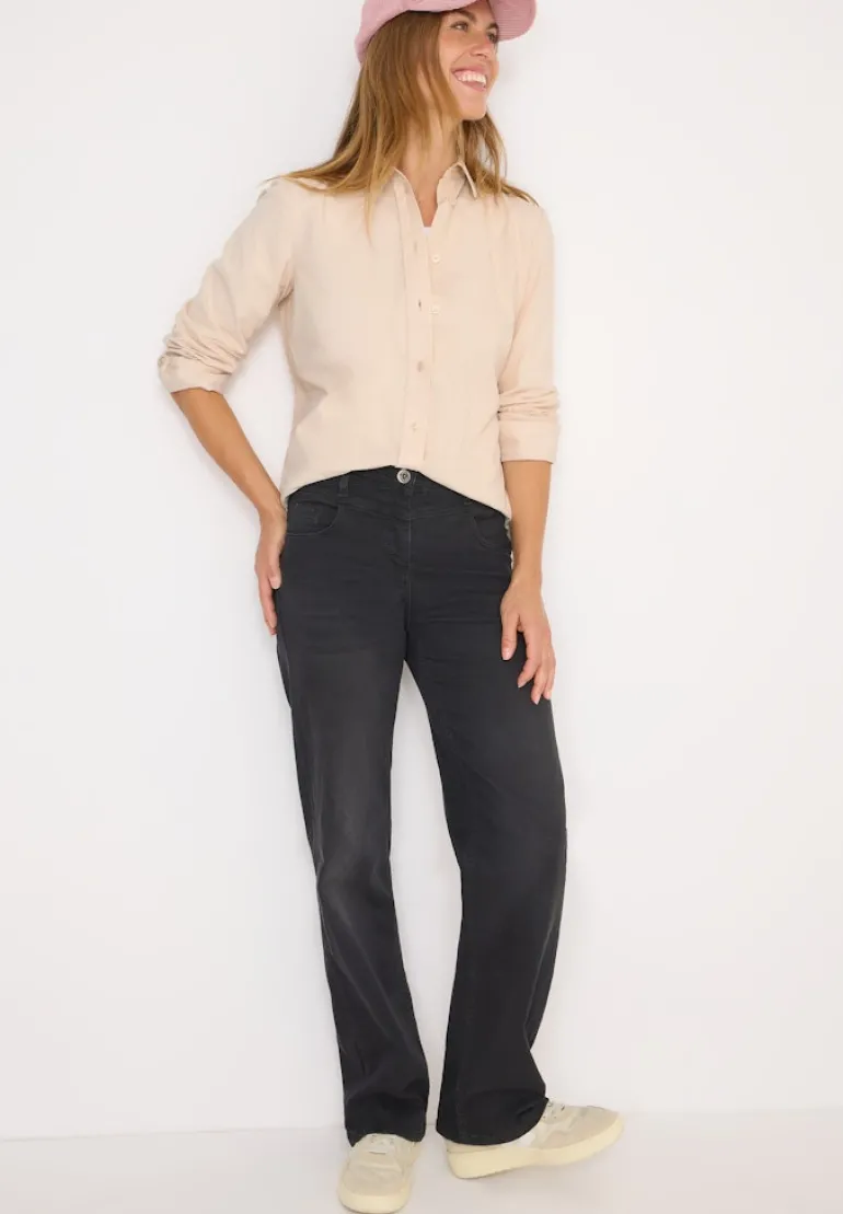Cord Hemdbluse oat milk beige