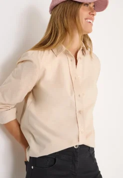 Cord Hemdbluse oat milk beige