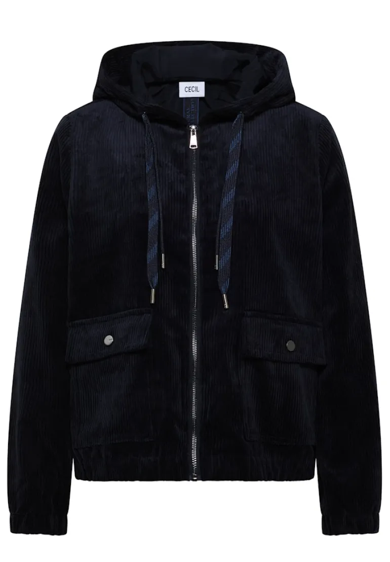 Cordjacke mit Kapuze urban dark blue