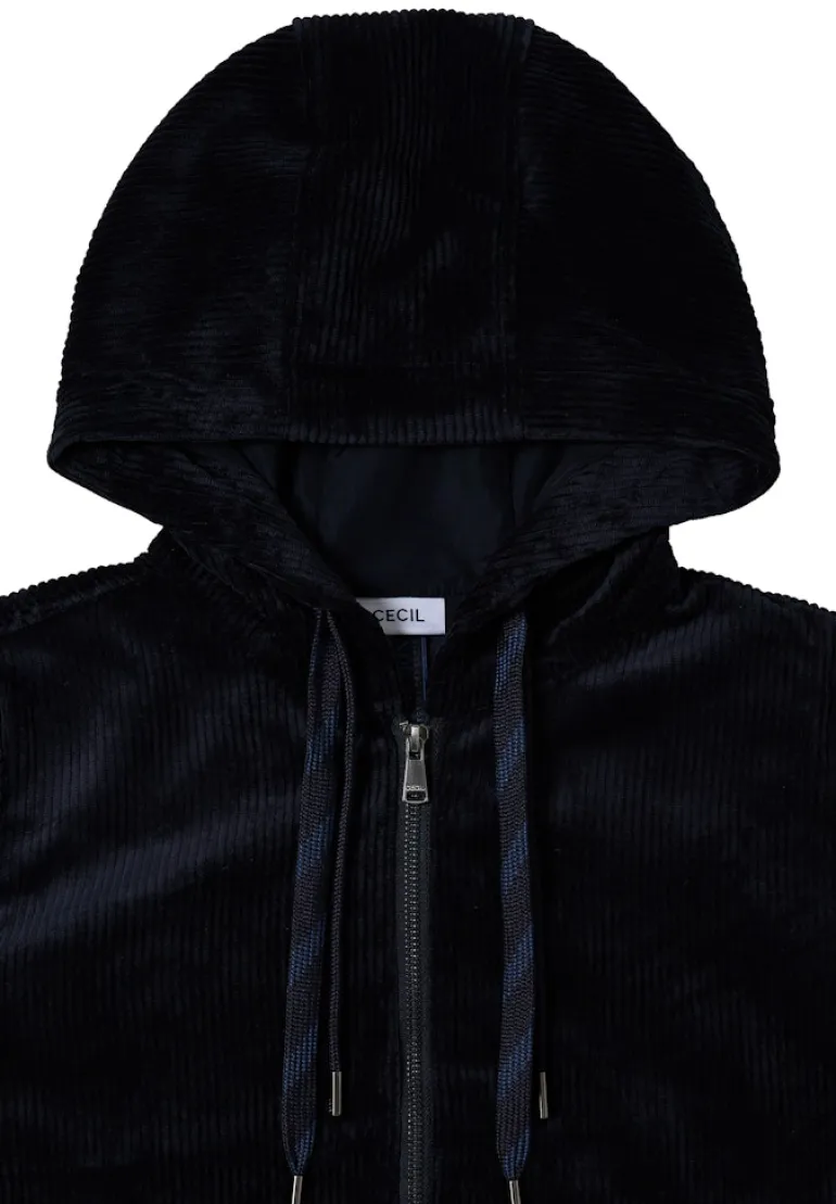 Cordjacke mit Kapuze urban dark blue