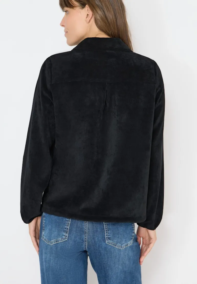 Cordjacke mit Tunnelzug black