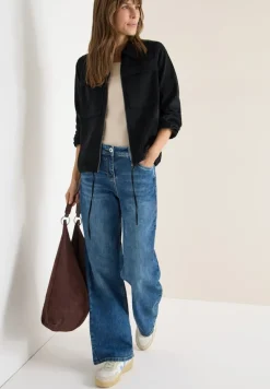 Cordjacke mit Tunnelzug black