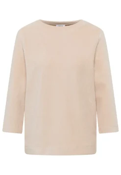 Cordshirt in Unifarbe oat milk beige