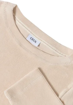 Cordshirt in Unifarbe oat milk beige