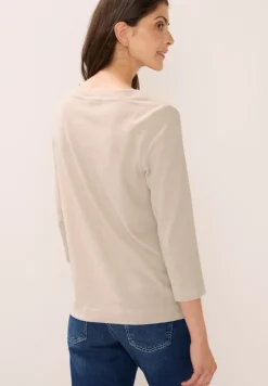 Cordshirt in Unifarbe oat milk beige
