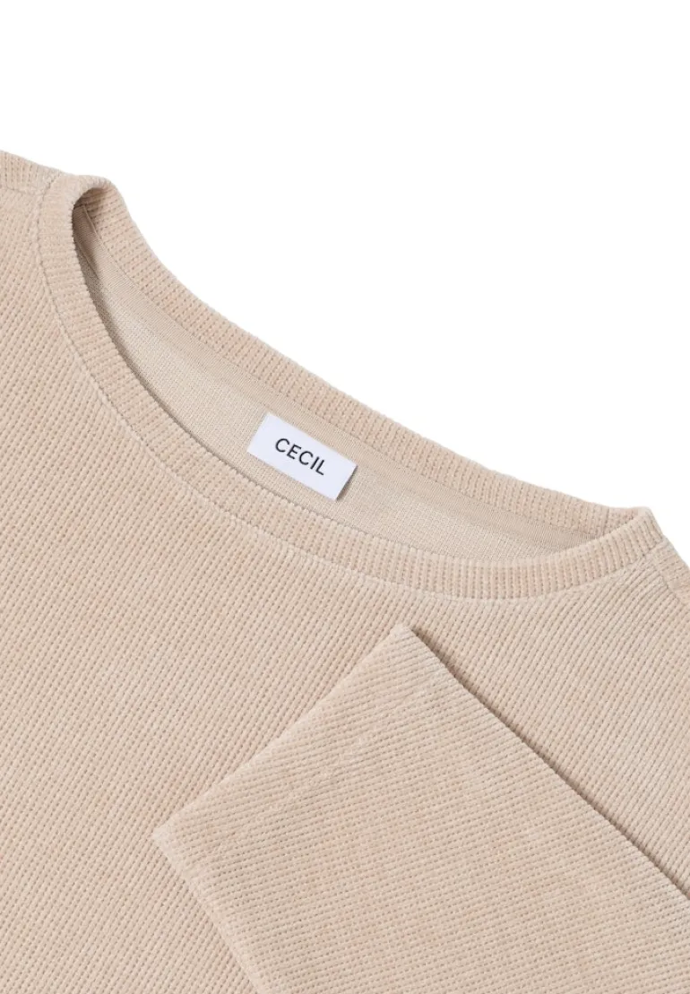 Cordshirt oat milk beige