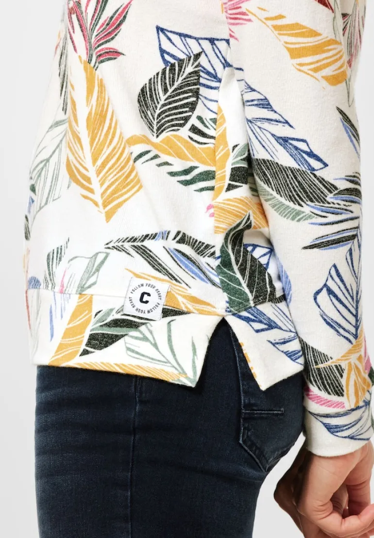 Cosy feel Shirt mit Print vanilla white