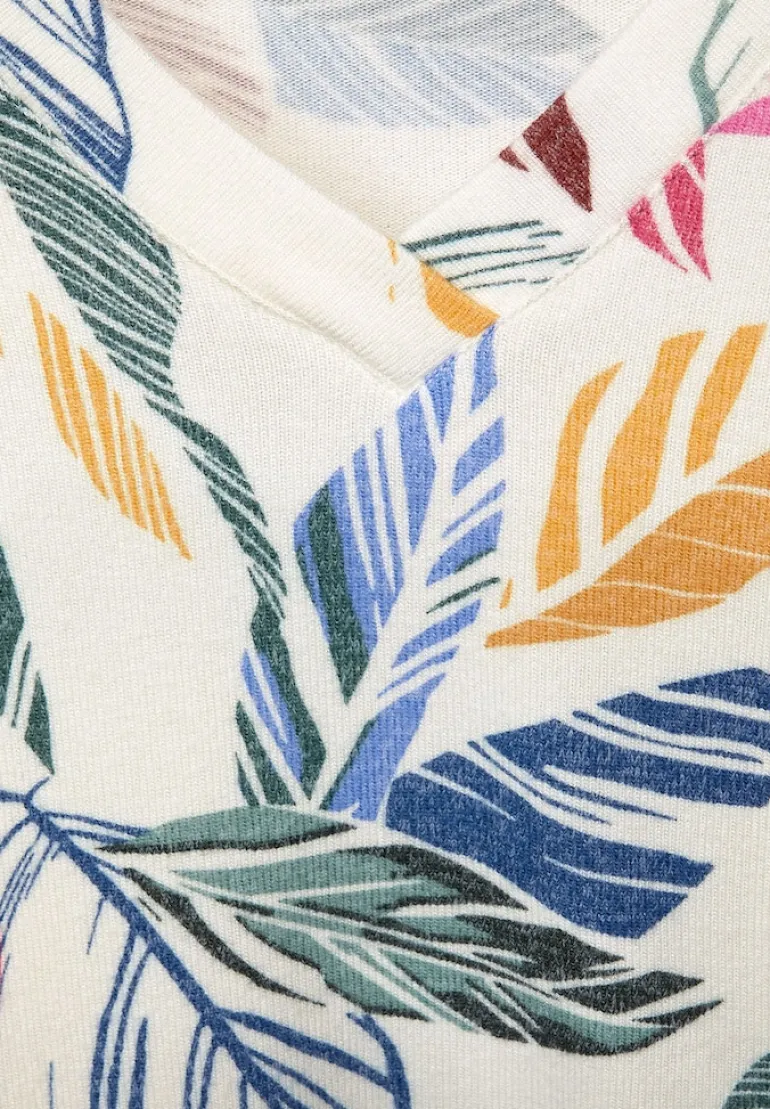 Cosy feel Shirt mit Print vanilla white