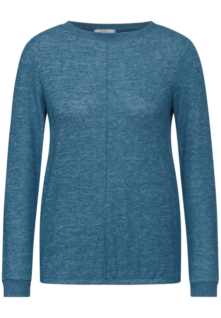 Cosy Langarmshirt aqua melange