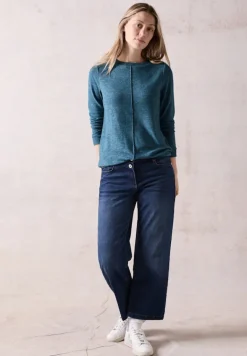 Cosy Langarmshirt aqua melange