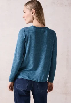 Cosy Langarmshirt aqua melange