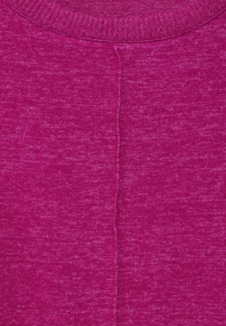 Cosy Langarmshirt jewel pink melange