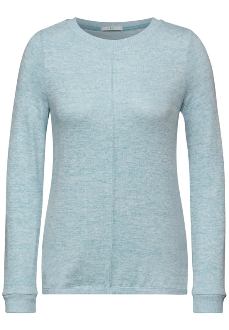 Cosy Langarmshirt turquoise melange