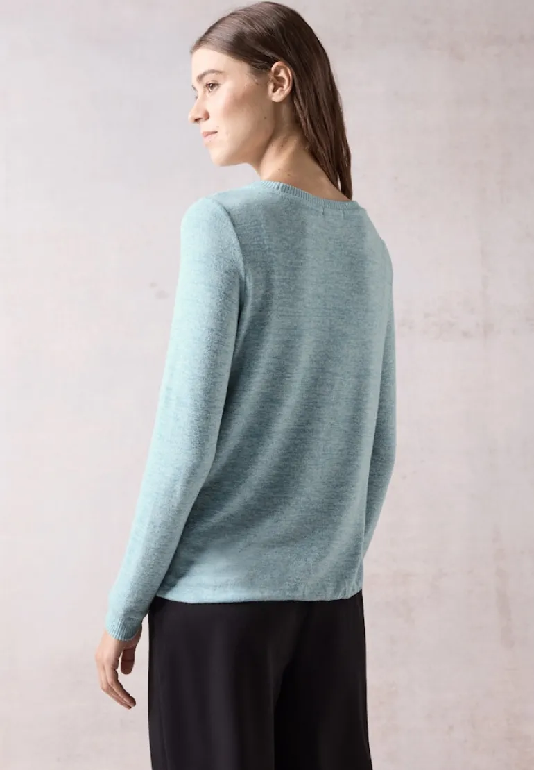 Cosy Langarmshirt turquoise melange