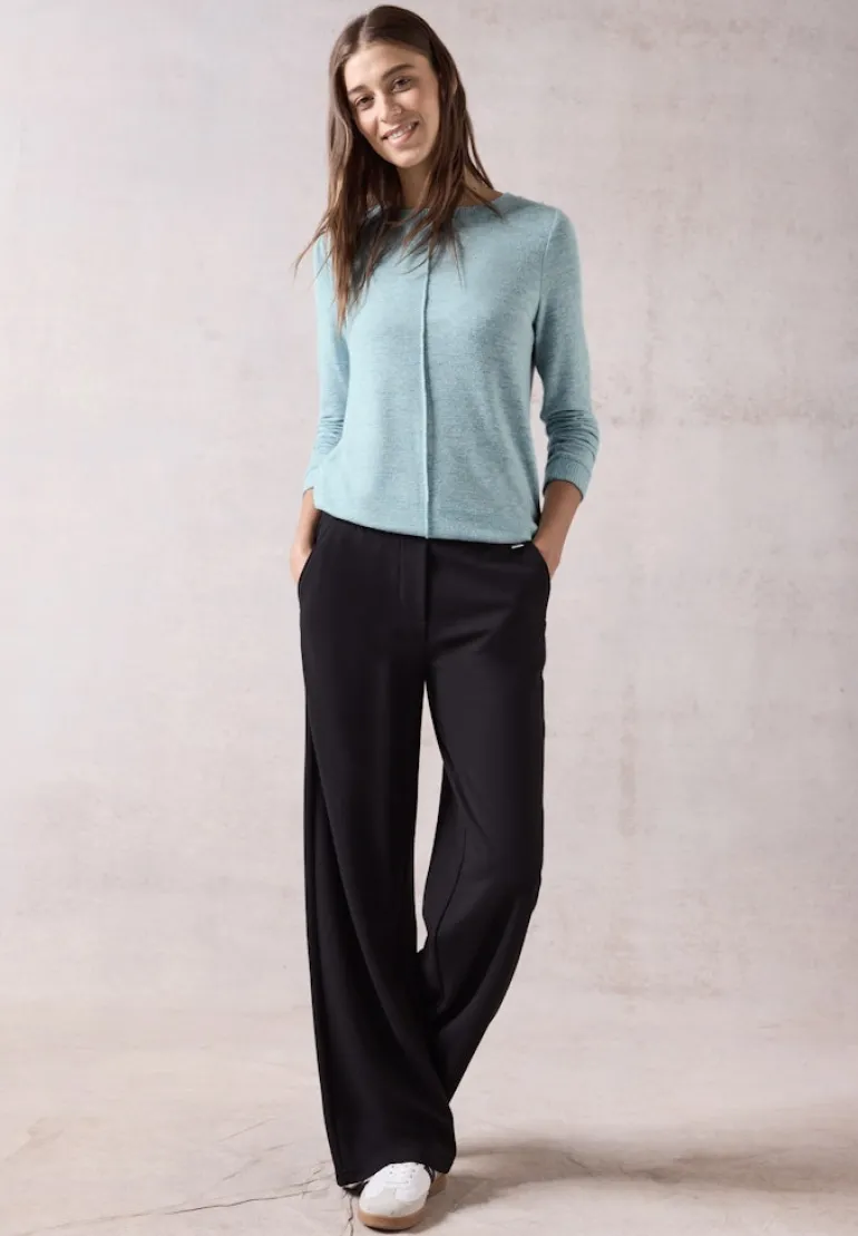 Cosy Langarmshirt turquoise melange