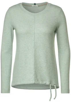 Cosy Melange Langarmshirt clear sage green melange