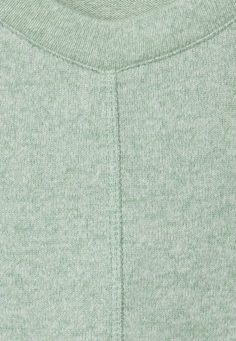 Cosy Melange Langarmshirt clear sage green melange