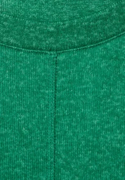 Cosy Melange Langarmshirt easy green melange