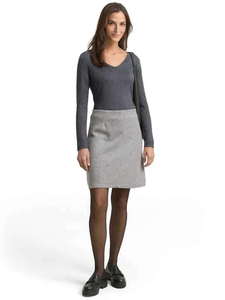 Cosy Rock in Melange-Optik medium silver grey melange