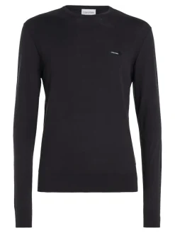 COTTON SILK BLEND CN SWEATER ck black