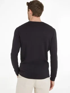 COTTON SILK BLEND CN SWEATER ck black